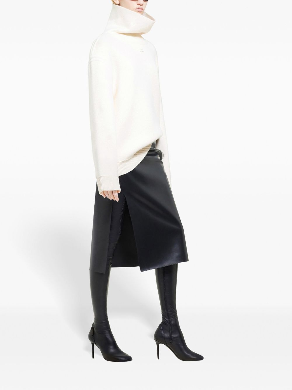 oblique translucent skirt - 3