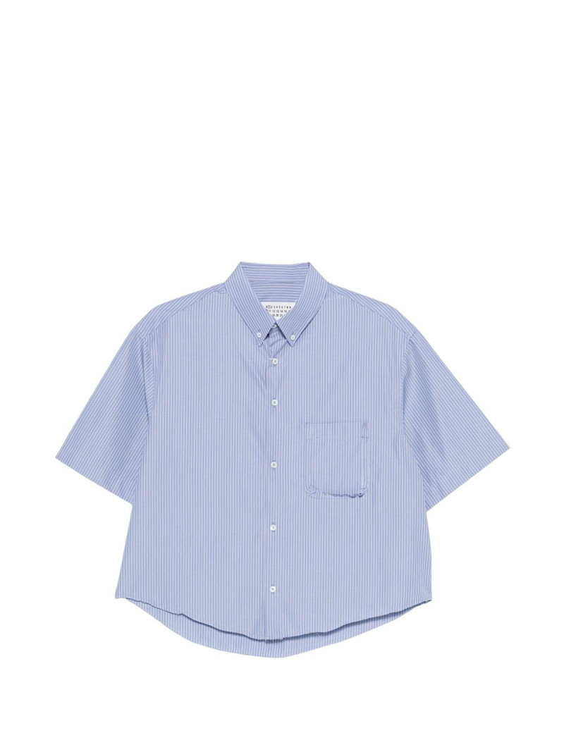 striped-fastening shirt 1