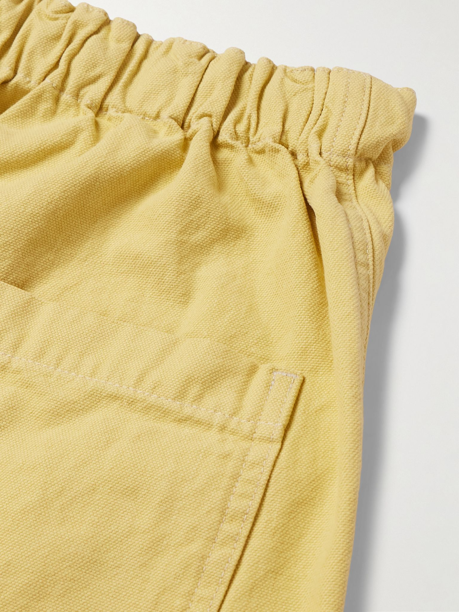 Easy Straight-Leg Cotton-Twill Drawstring Shorts Yellow - 5