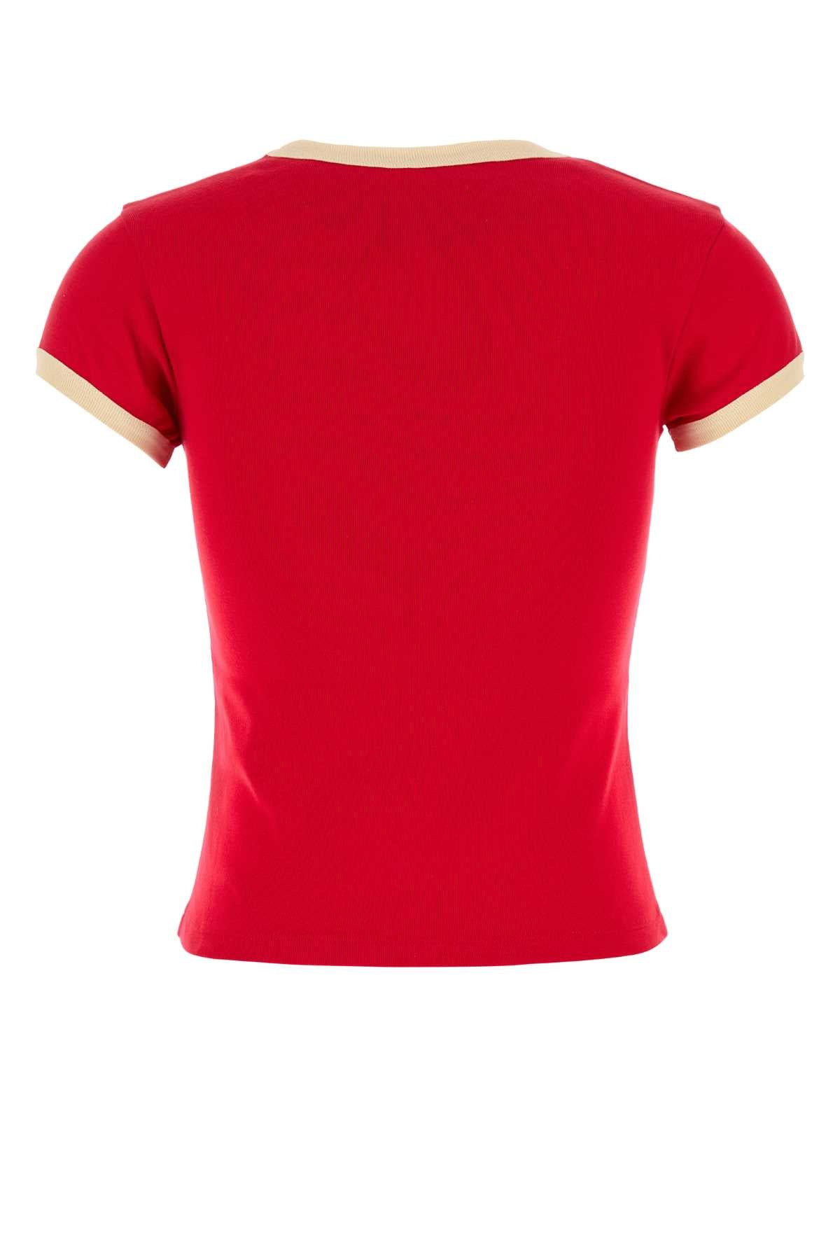 Valentino Garavani Women Red Cotton T-Shirt - 2