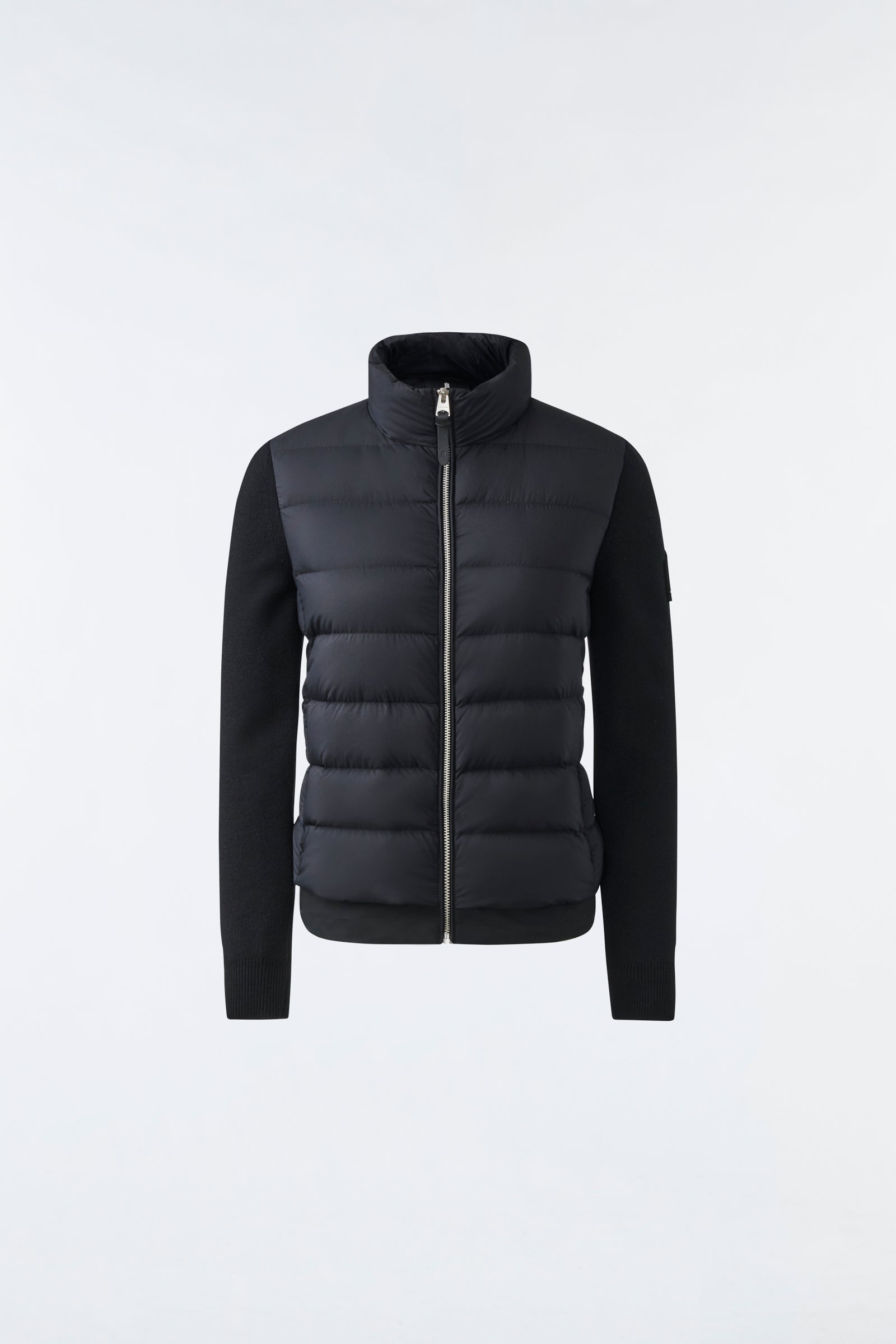 OCEANE Recycled hybrid jacket with rib knit sleeves - 1