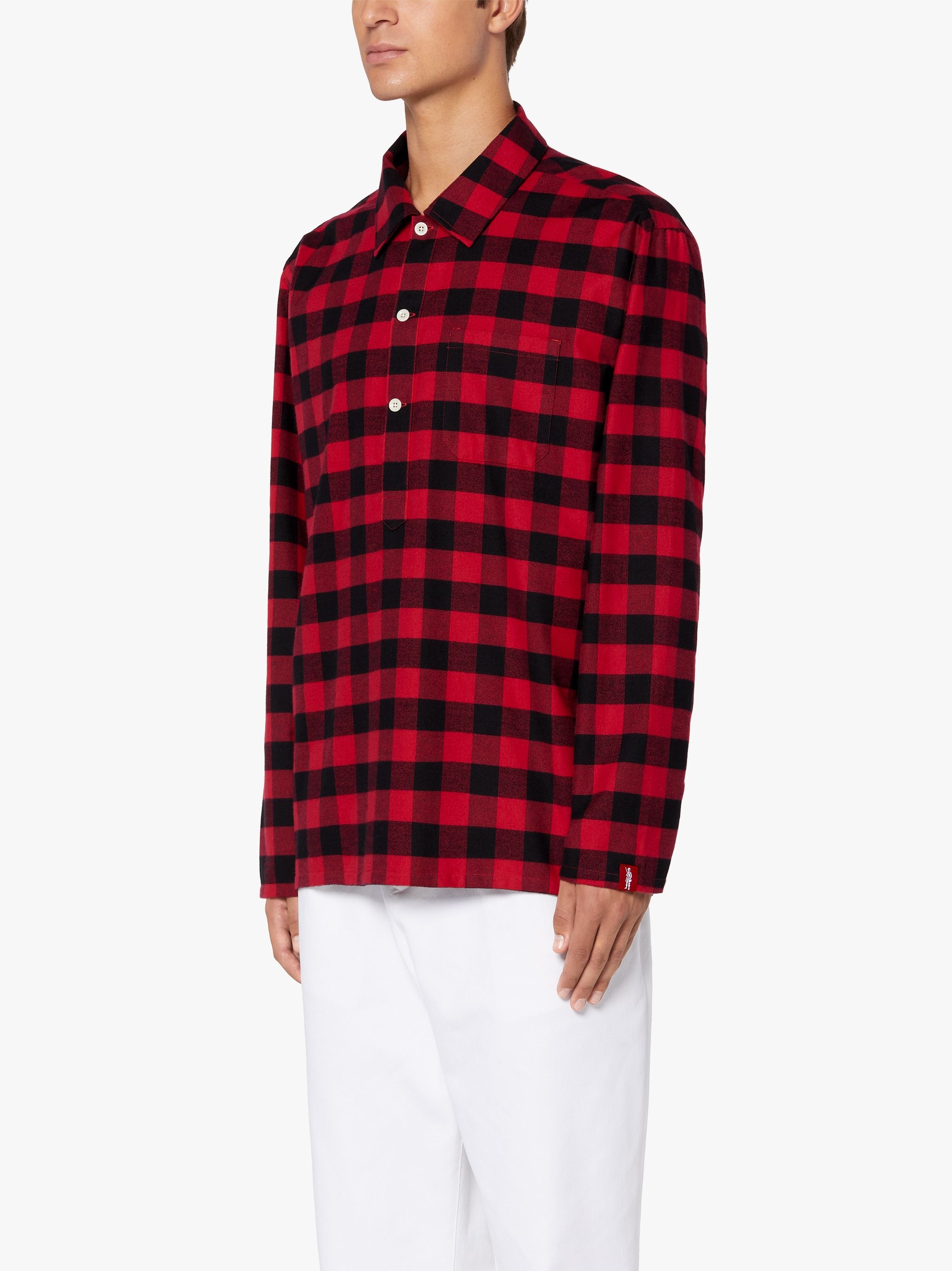 MILITARY RED & BLACK COTTON SHIRT | GSM-201 - 3