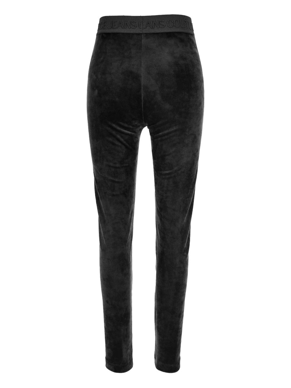logo-band velour trousers - 3