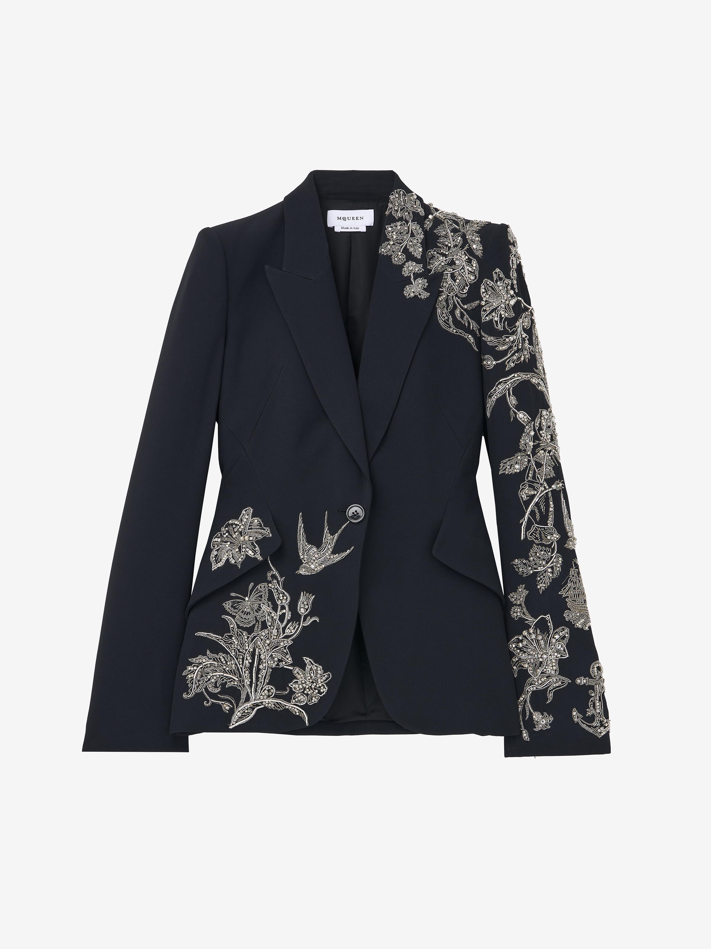 Silver Tattoo Embroidery Jacket - 1