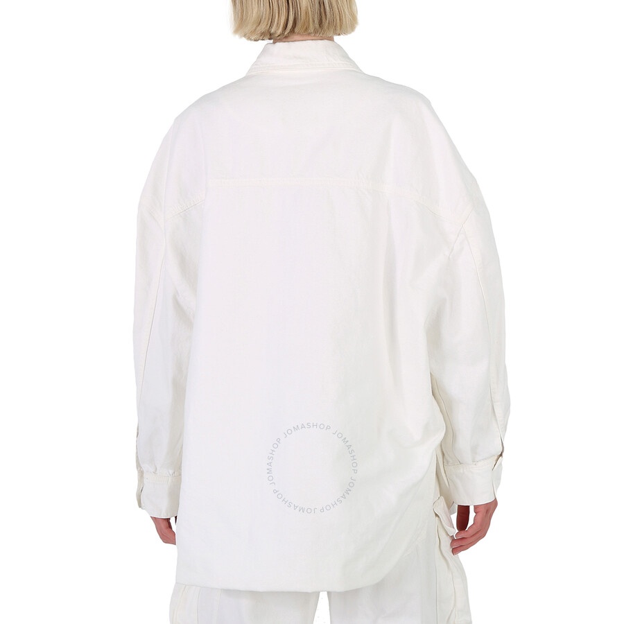 The Attico Ladies White Short Coat Shirt - 5