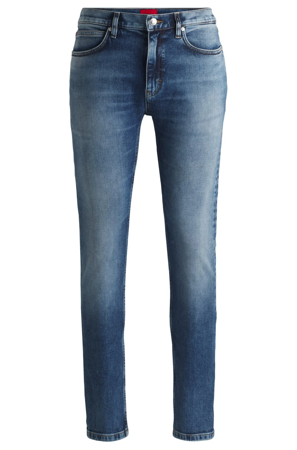 EXTRA-SLIM-FIT JEANS IN BLUE STRETCH DENIM - 1