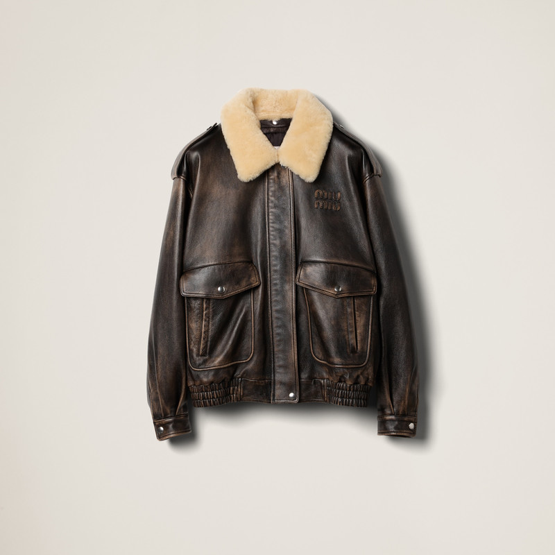 Nappa leather bomber jacket - 1