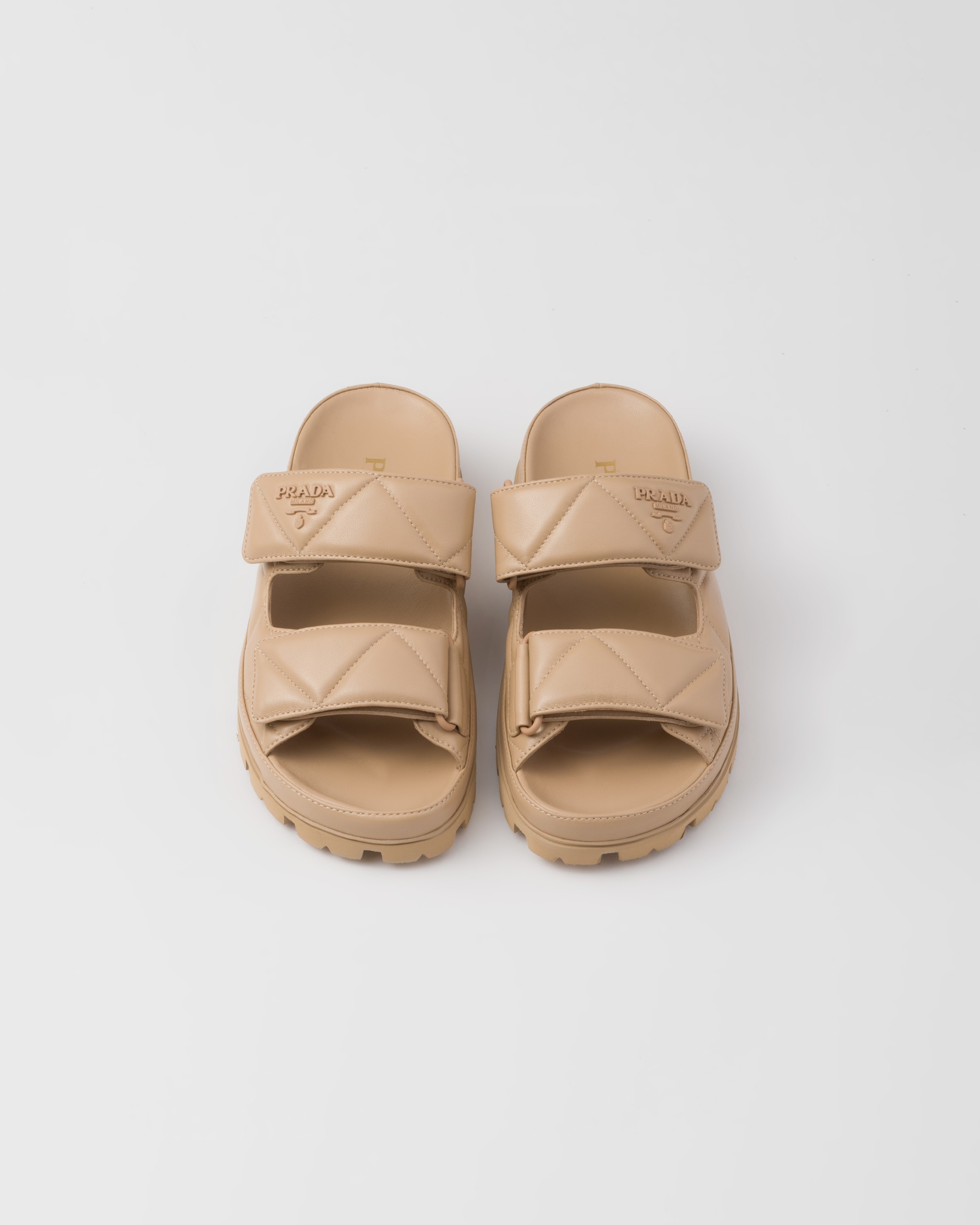 Padded nappa leather sandals - 3