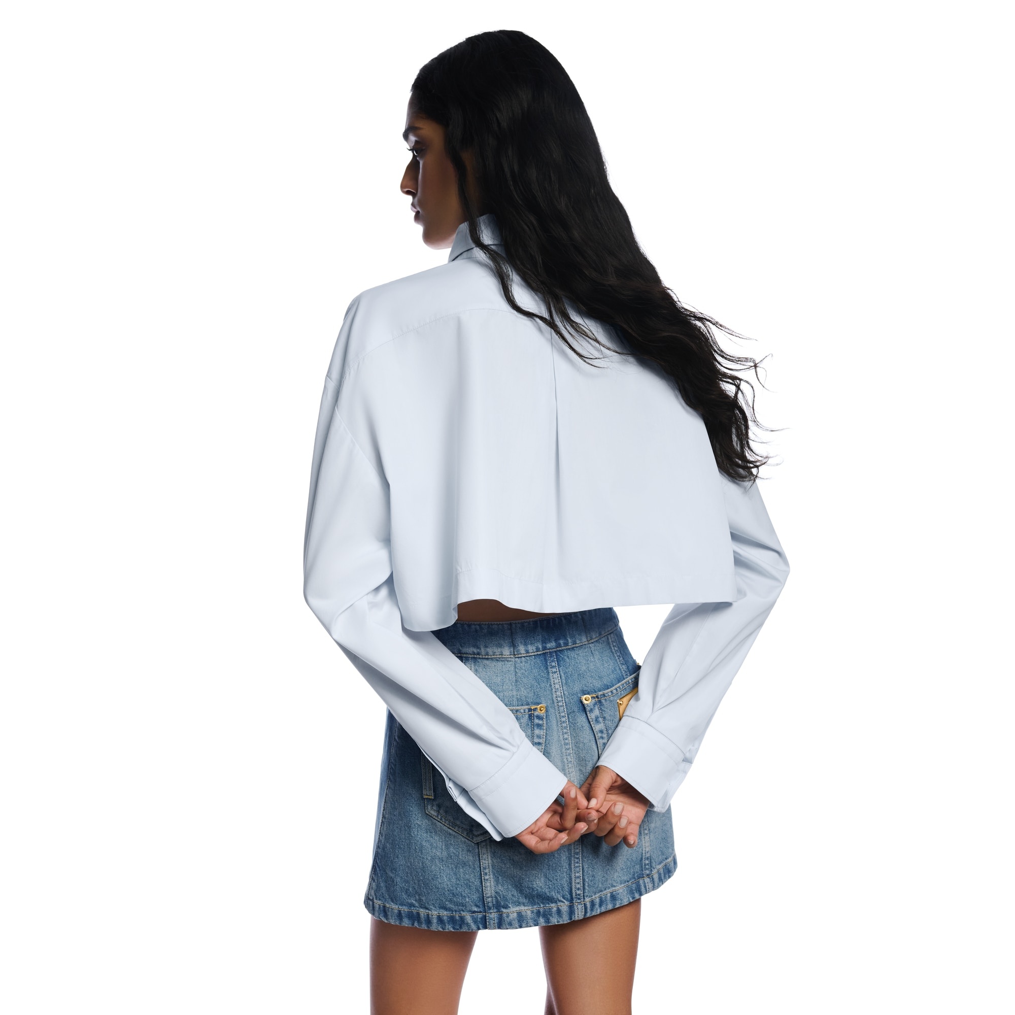Cropped Cotton Poplin Shirt - 5