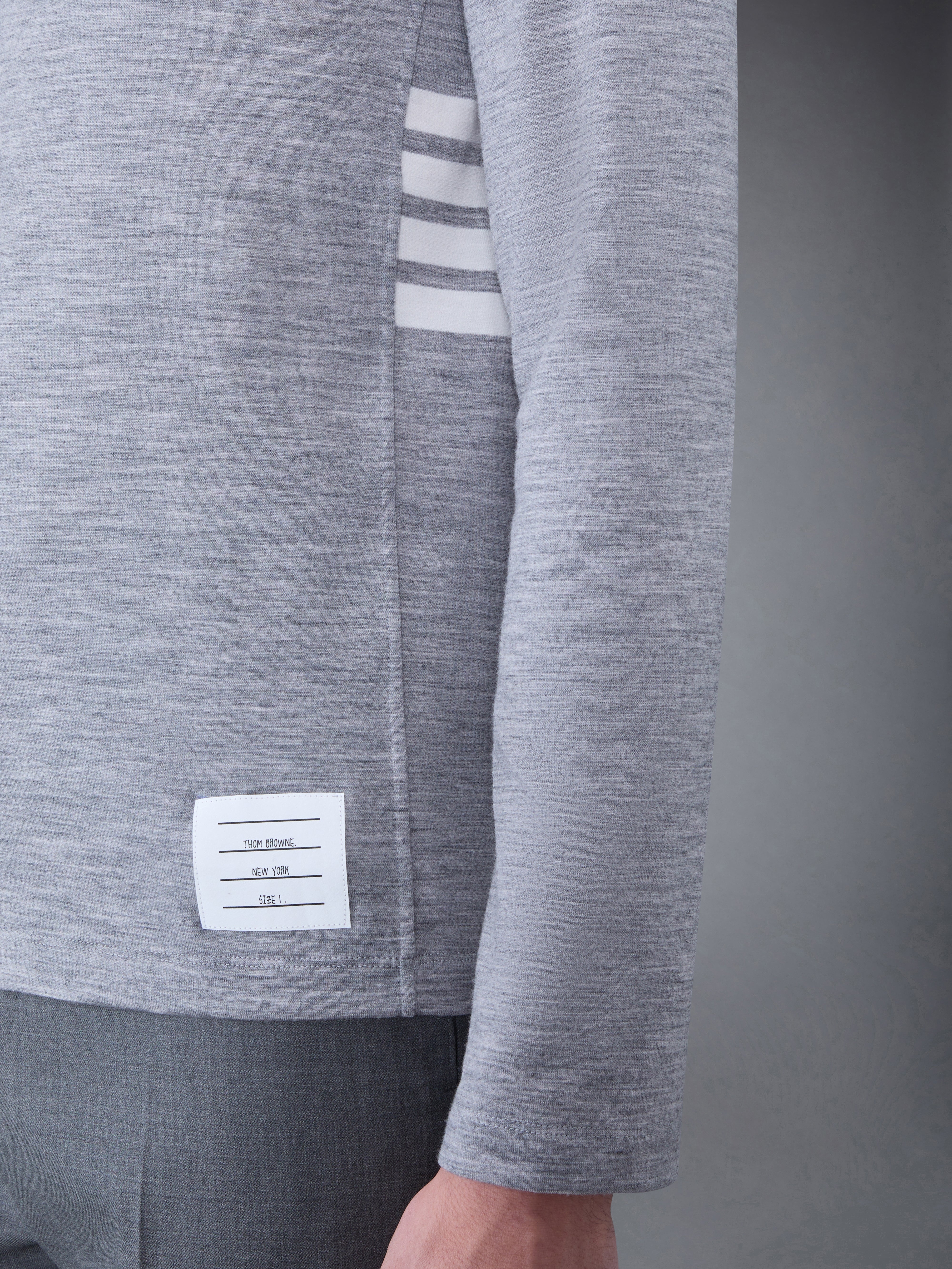 Wool Jersey 4-Bar Long Sleeve Tee - 6