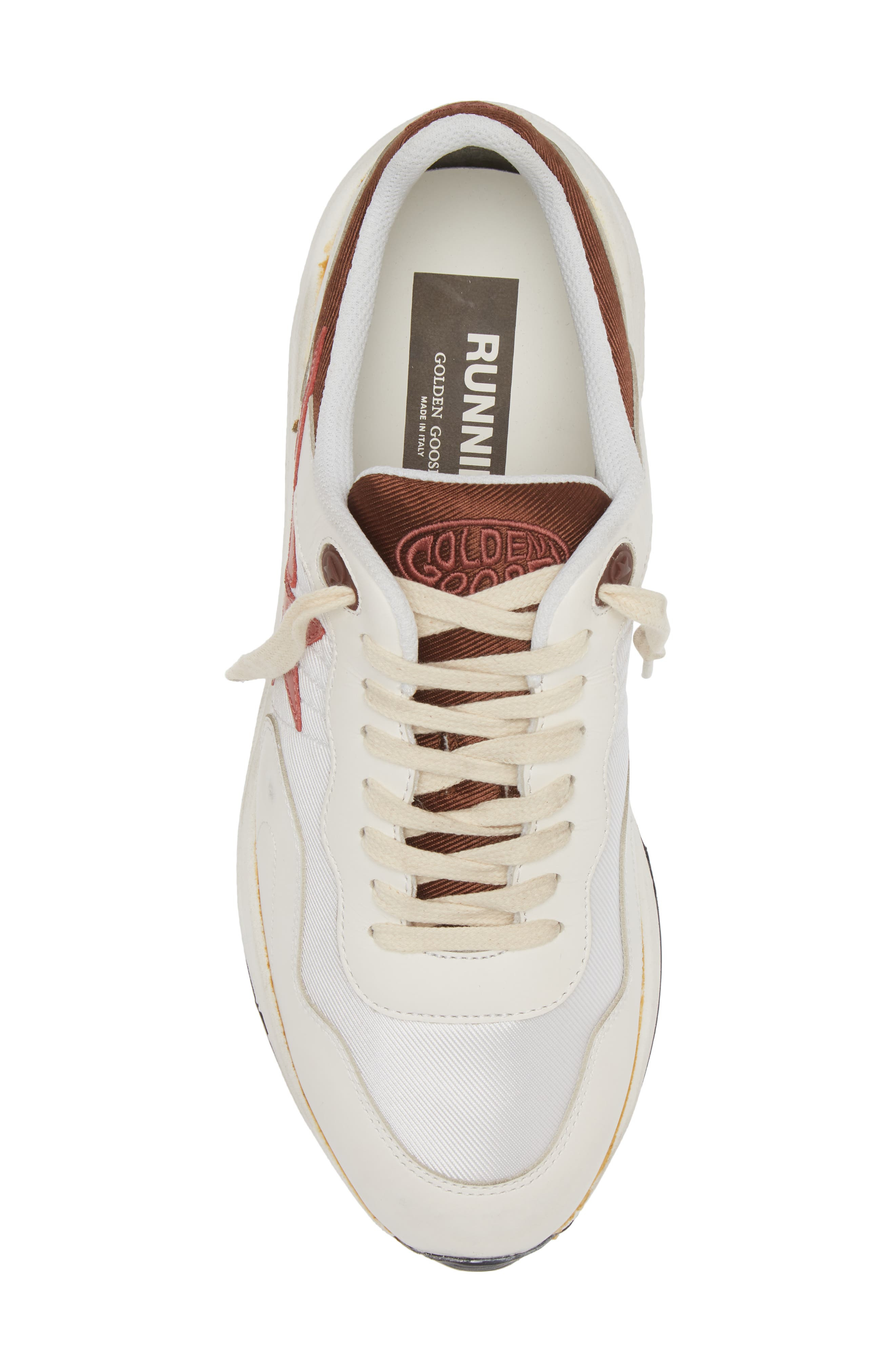 Golden Goose Running Sole Sneaker in White/Red at Nordstrom - 5