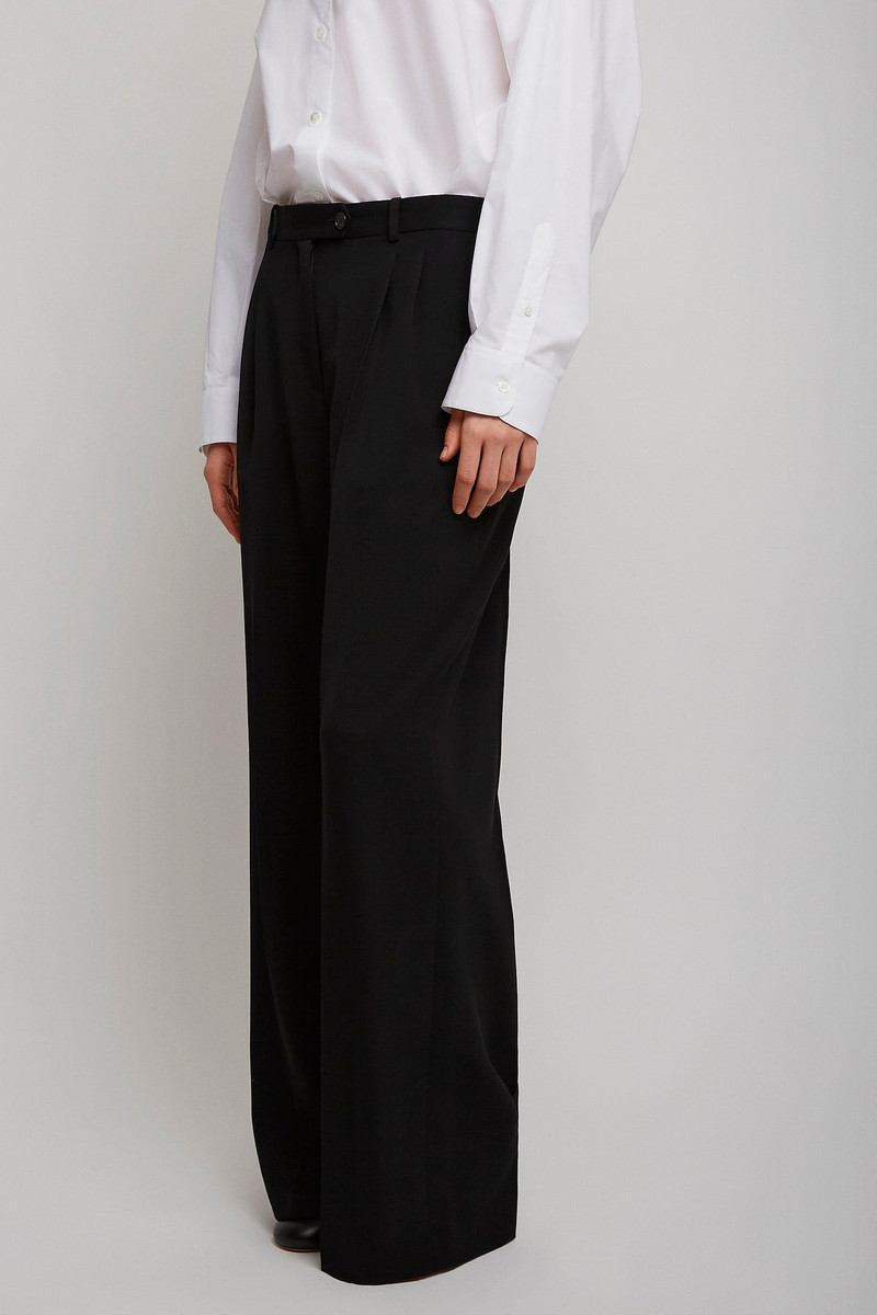 The Row Virgil black wool pants outlook