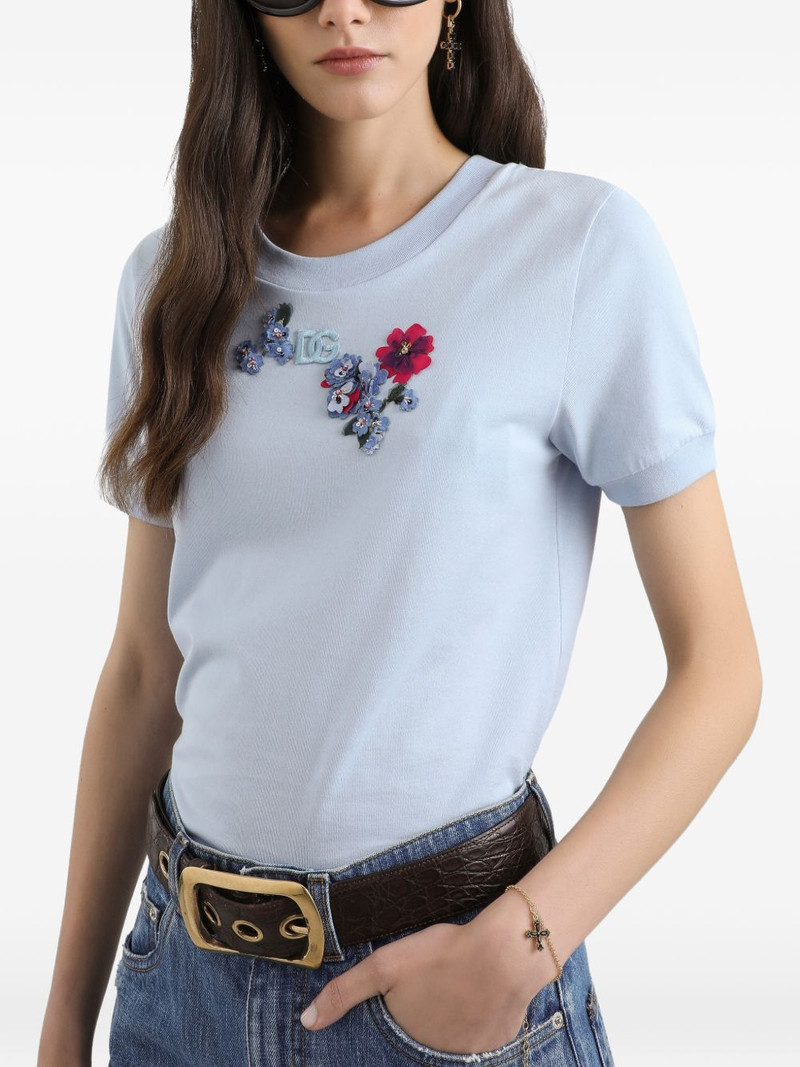 floral-detail T-shirt 4