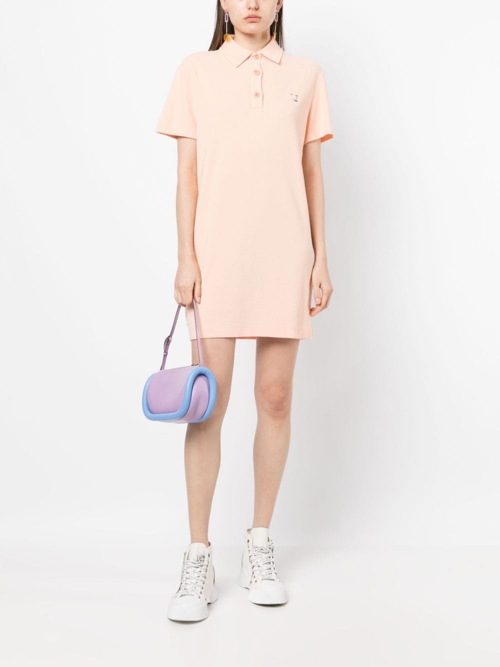 logo-embroidered polo dress - 2