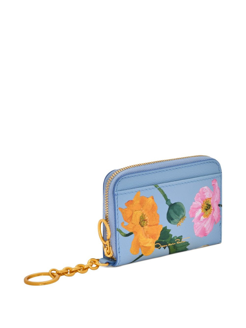 poppy-printed keychain wallet 3
