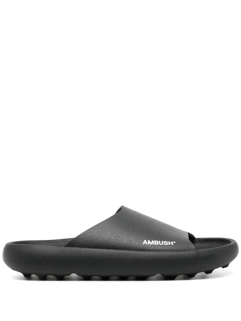 logo-print ridged-sole slides - 1