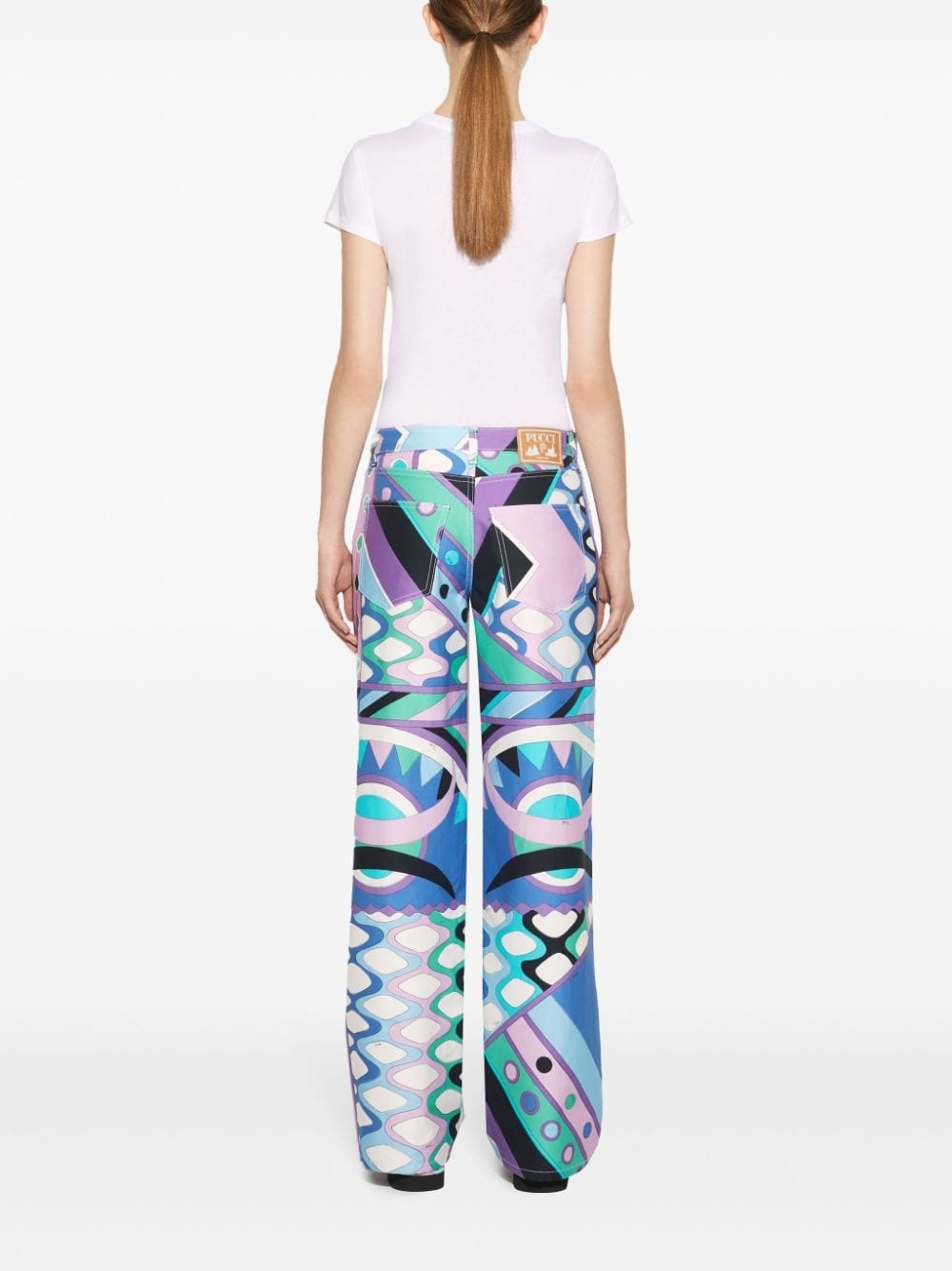 Iride-print cotton T-shirt - 4