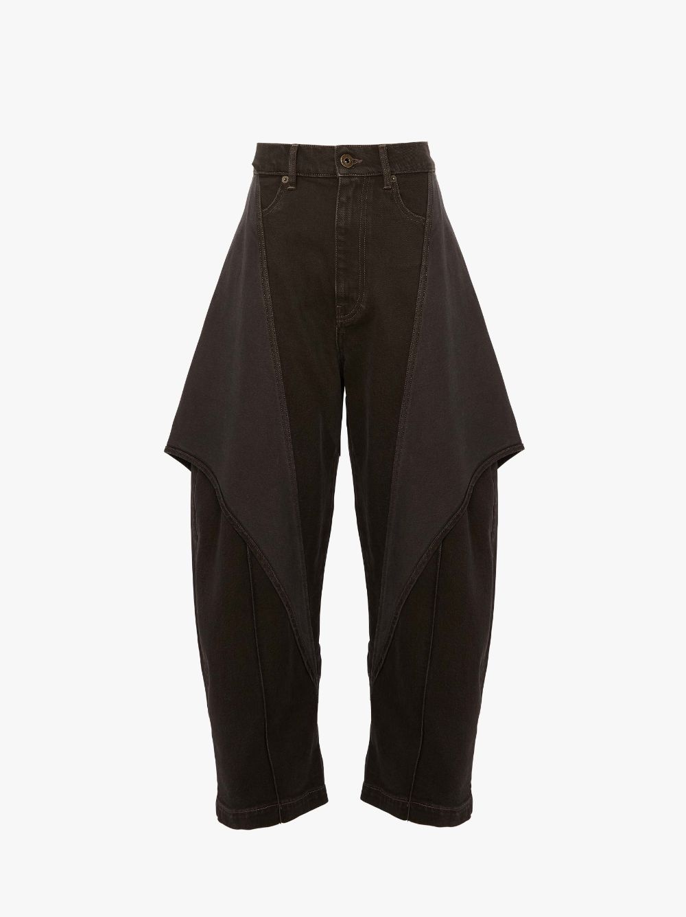 CROPPED SCULPTURAL DENIM JEANS - 1