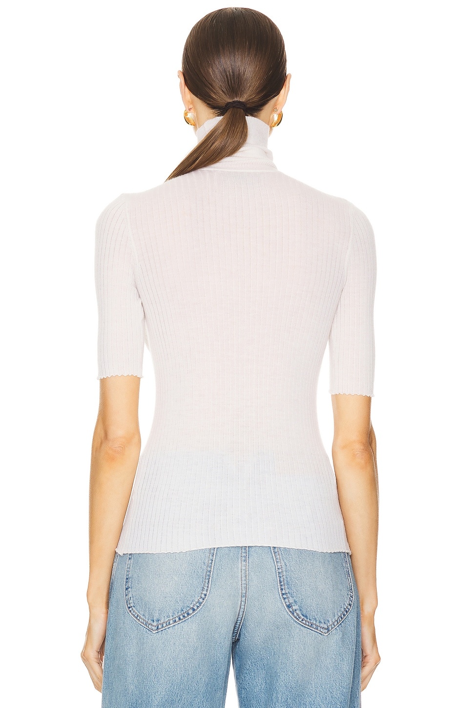 Short Sleeve Turtle Neck Top - 3