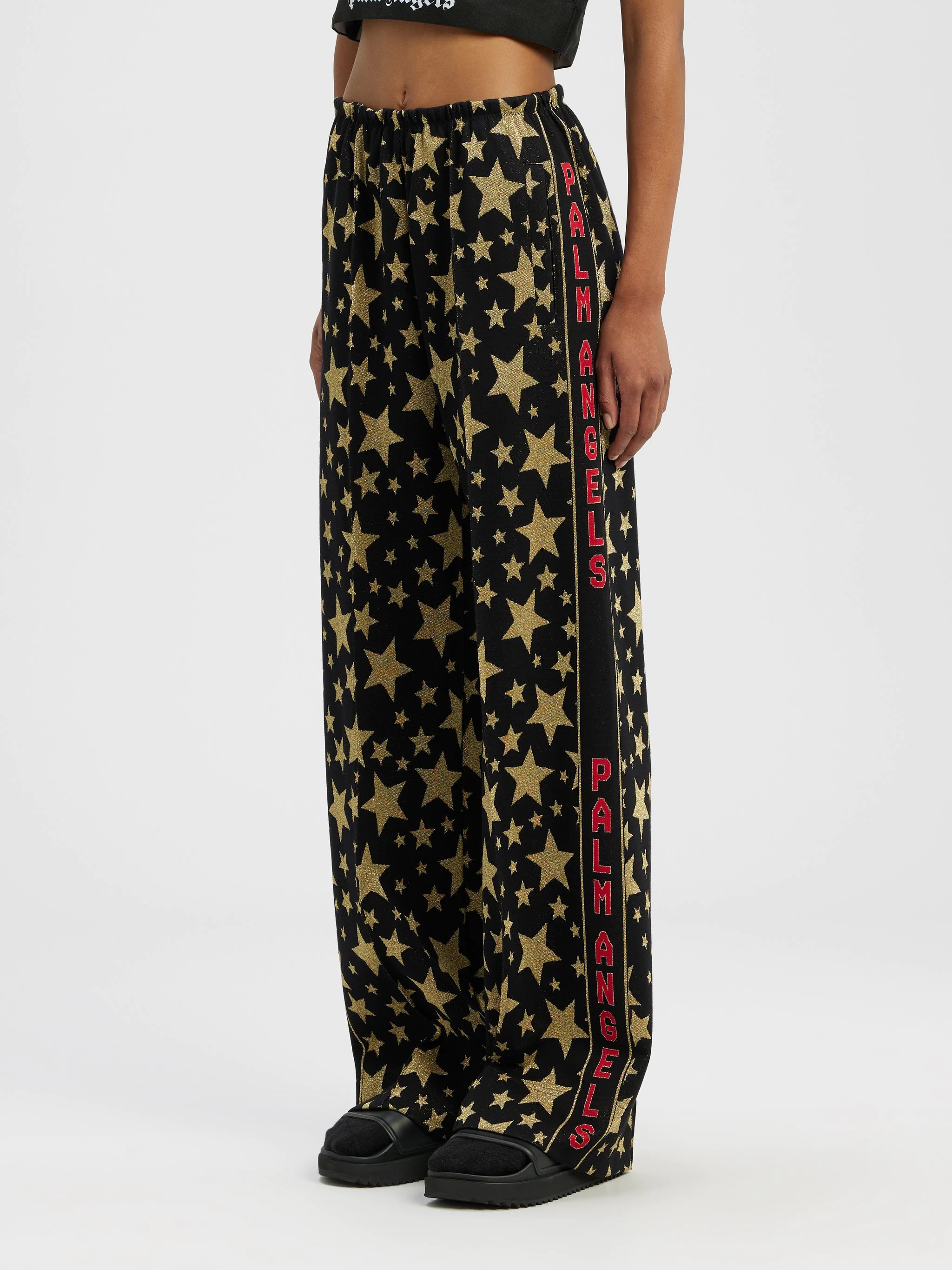 JACQUARD STARS LOOSE TRACK PANTS - 4