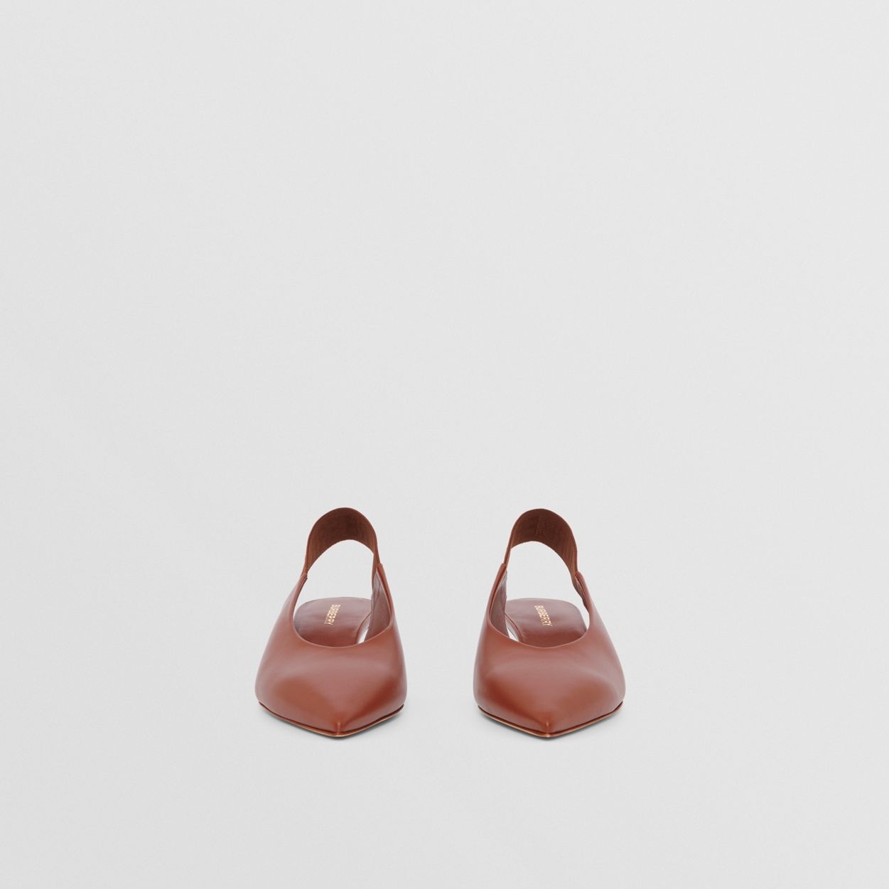 Leather Slingback Pumps - 4