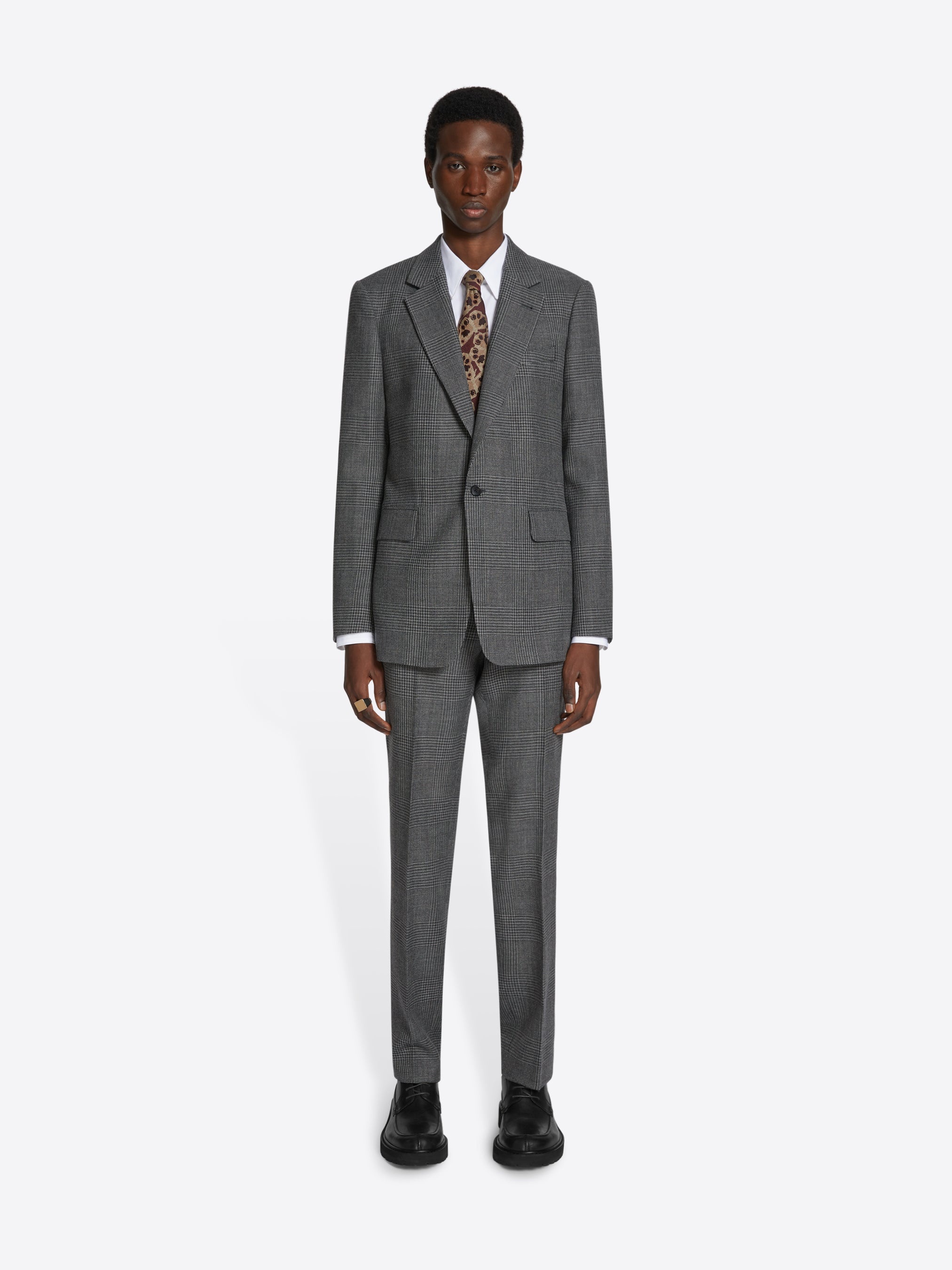CHECKED WOOL SUIT - 2
