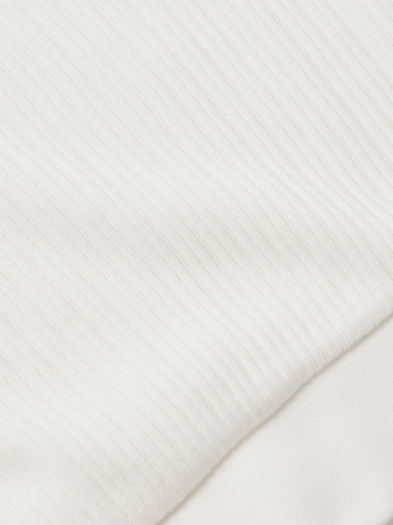 Westcott Ribbed Organic Cotton Polo Shirt Cream - 5