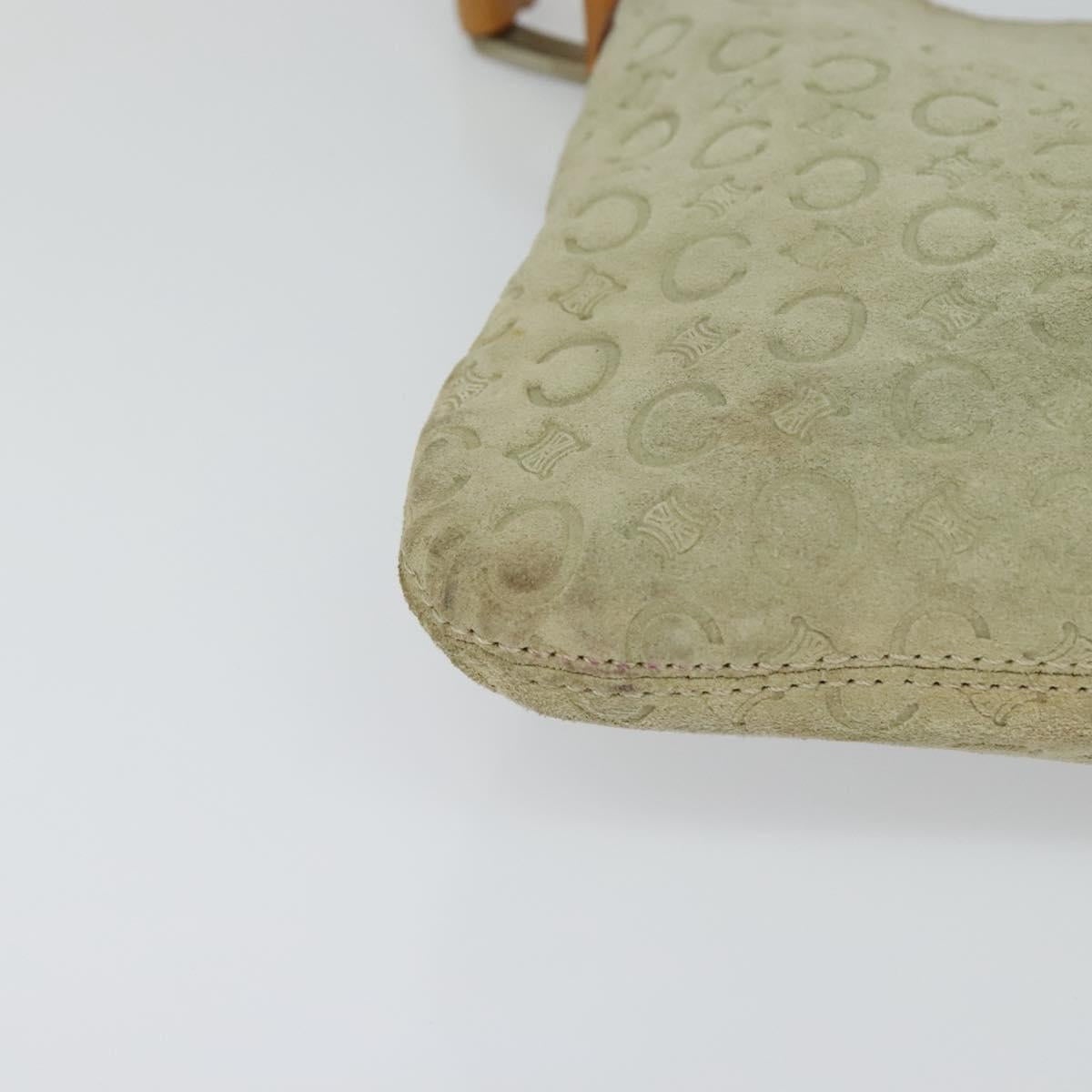CELINE C Macadam Canvas Shoulder Bag Suede Gray - 10