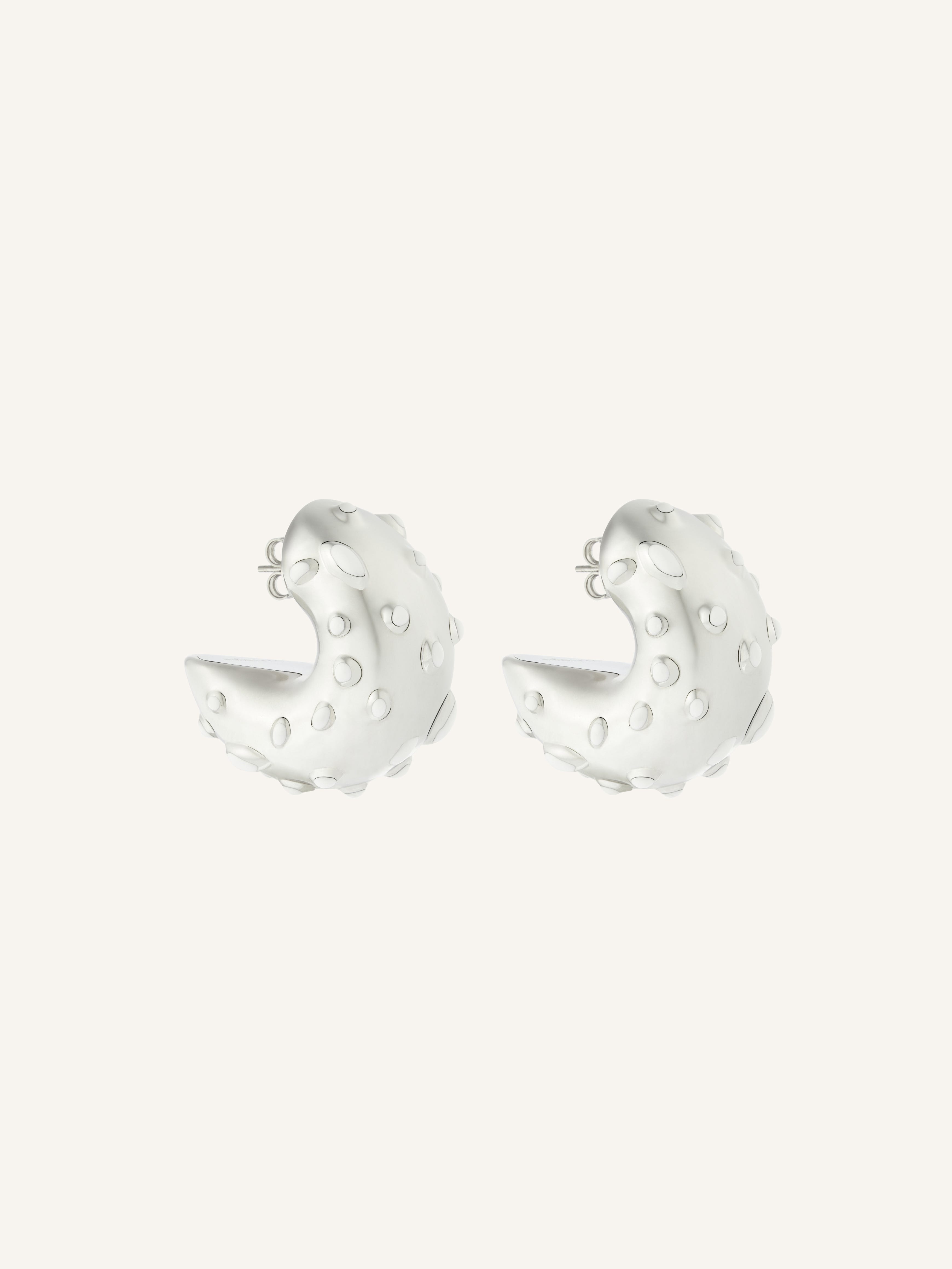 INFINITY FLECKED METAL EARRINGS - 2