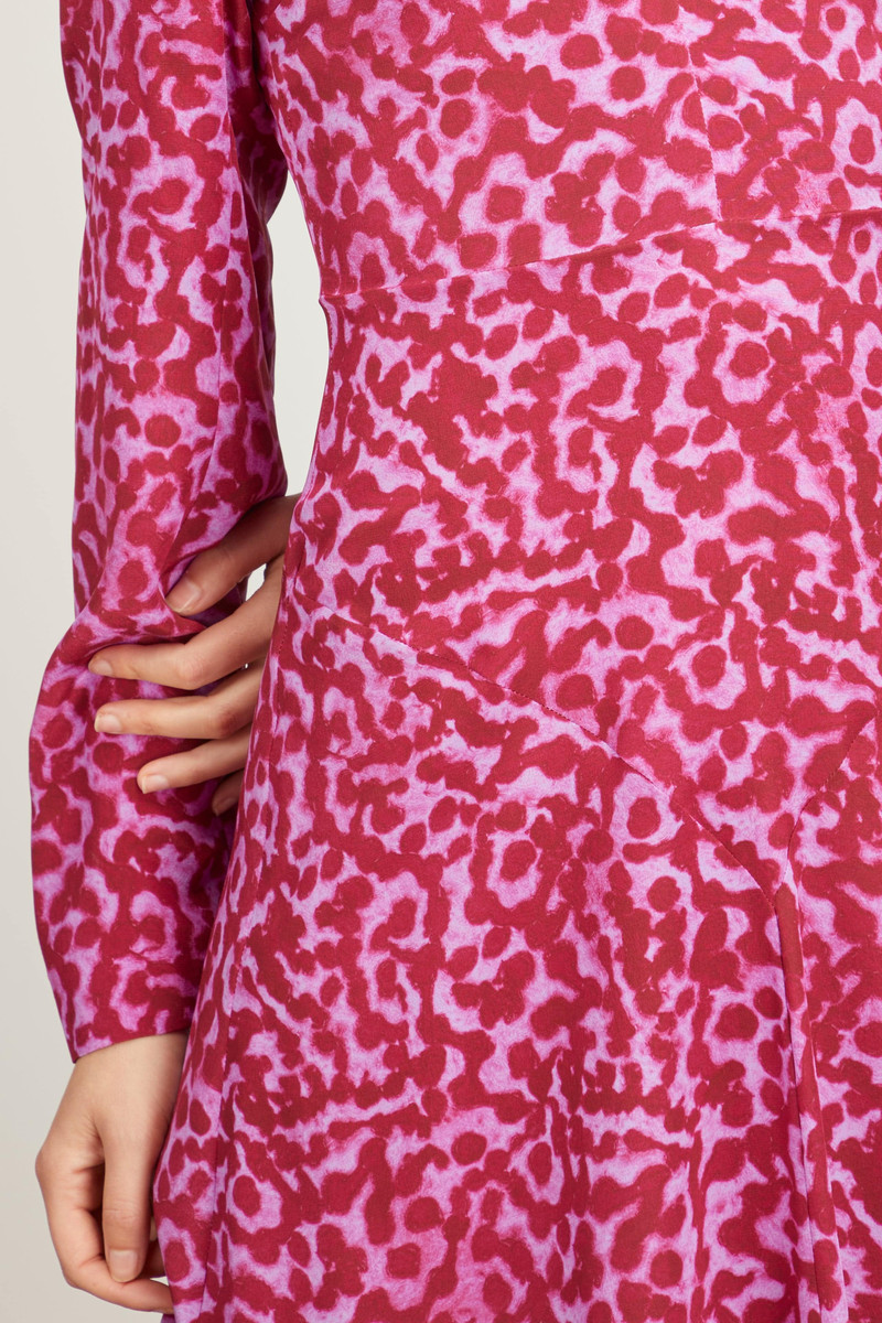 Tilted V Dress in Bubble Gum 5