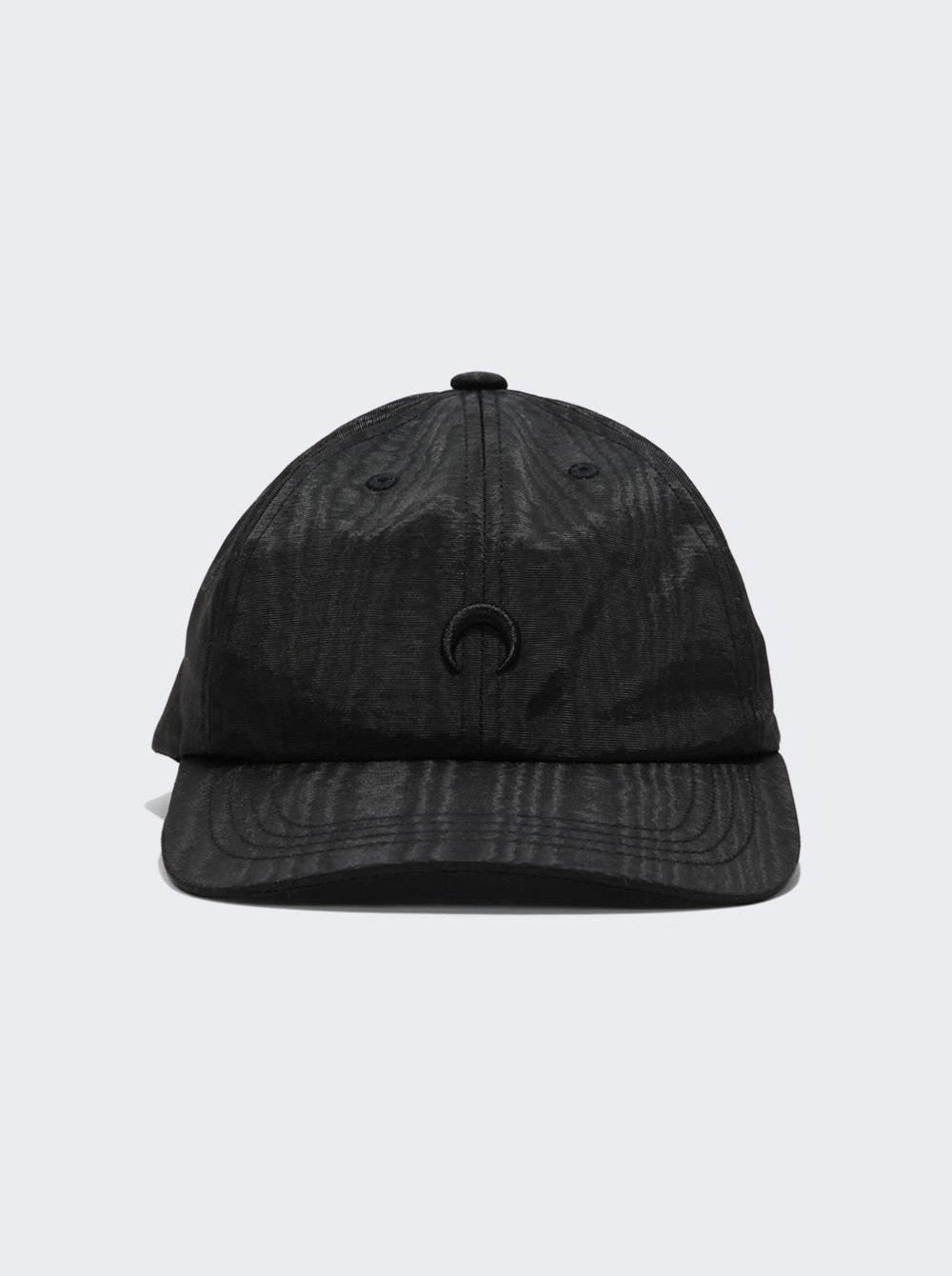 Recycled Embroidered Moire Cap Black - 1