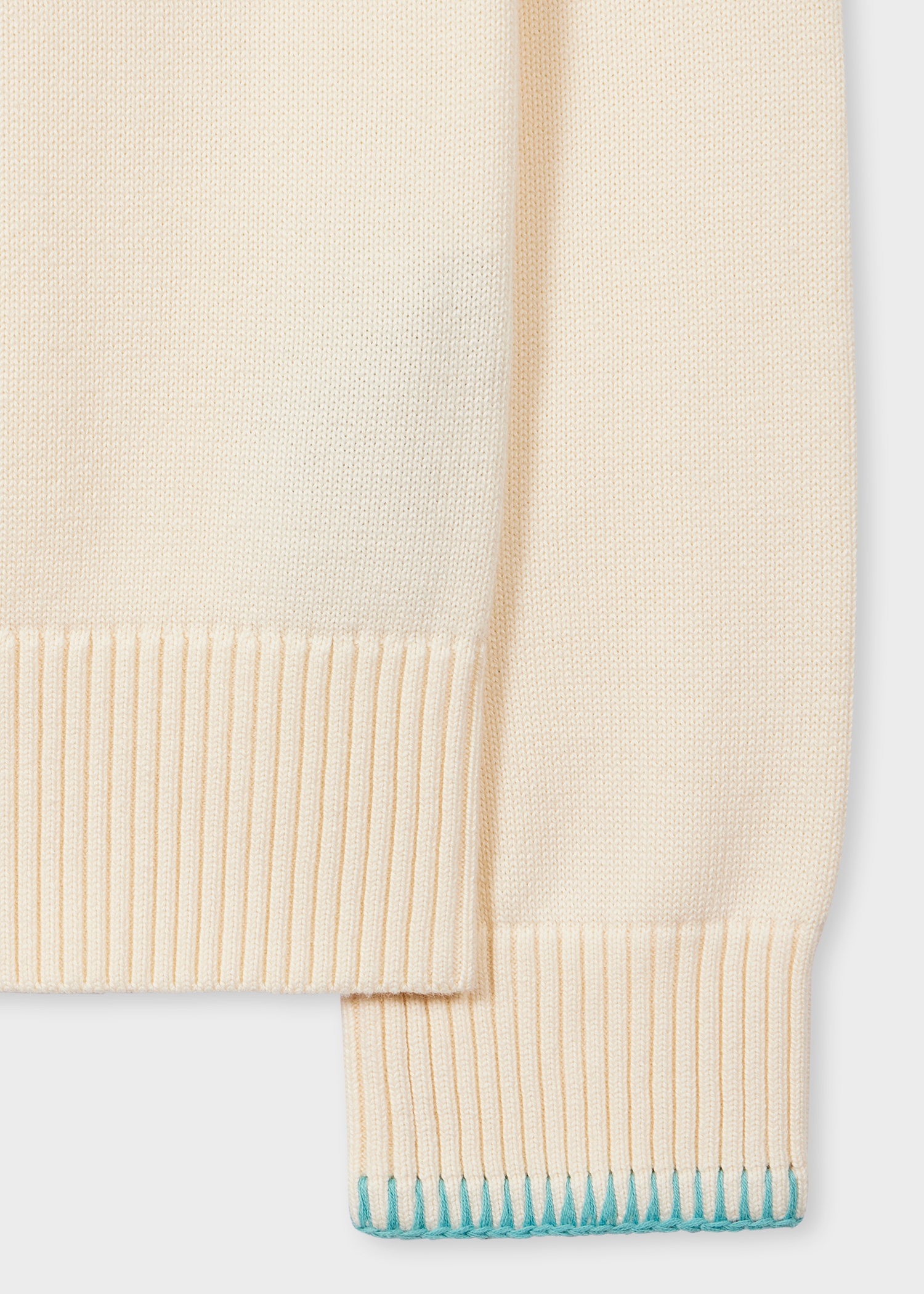 Women's Ecru Organic Cotton 'Happy' Zip Cardigan - 2