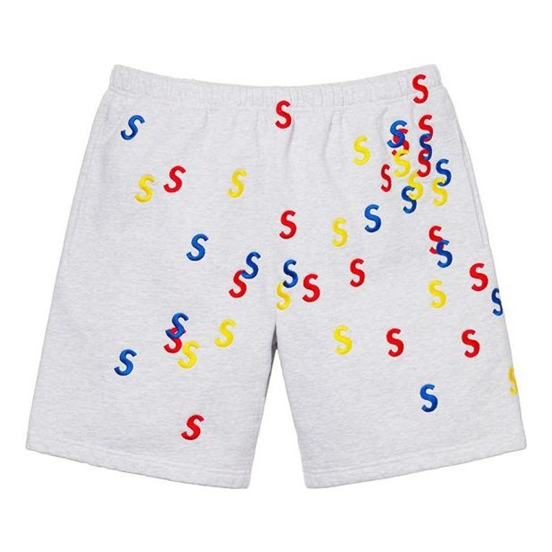 Supreme SS21 Week4 Embroidered S Sweatshort Full Print Alphabet Sports Shorts Unisex SUP-SS21-538 - 1