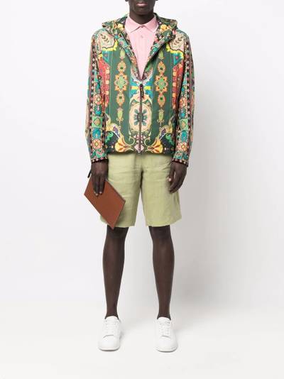 Etro abstract-pattern lightweight zip jacket outlook