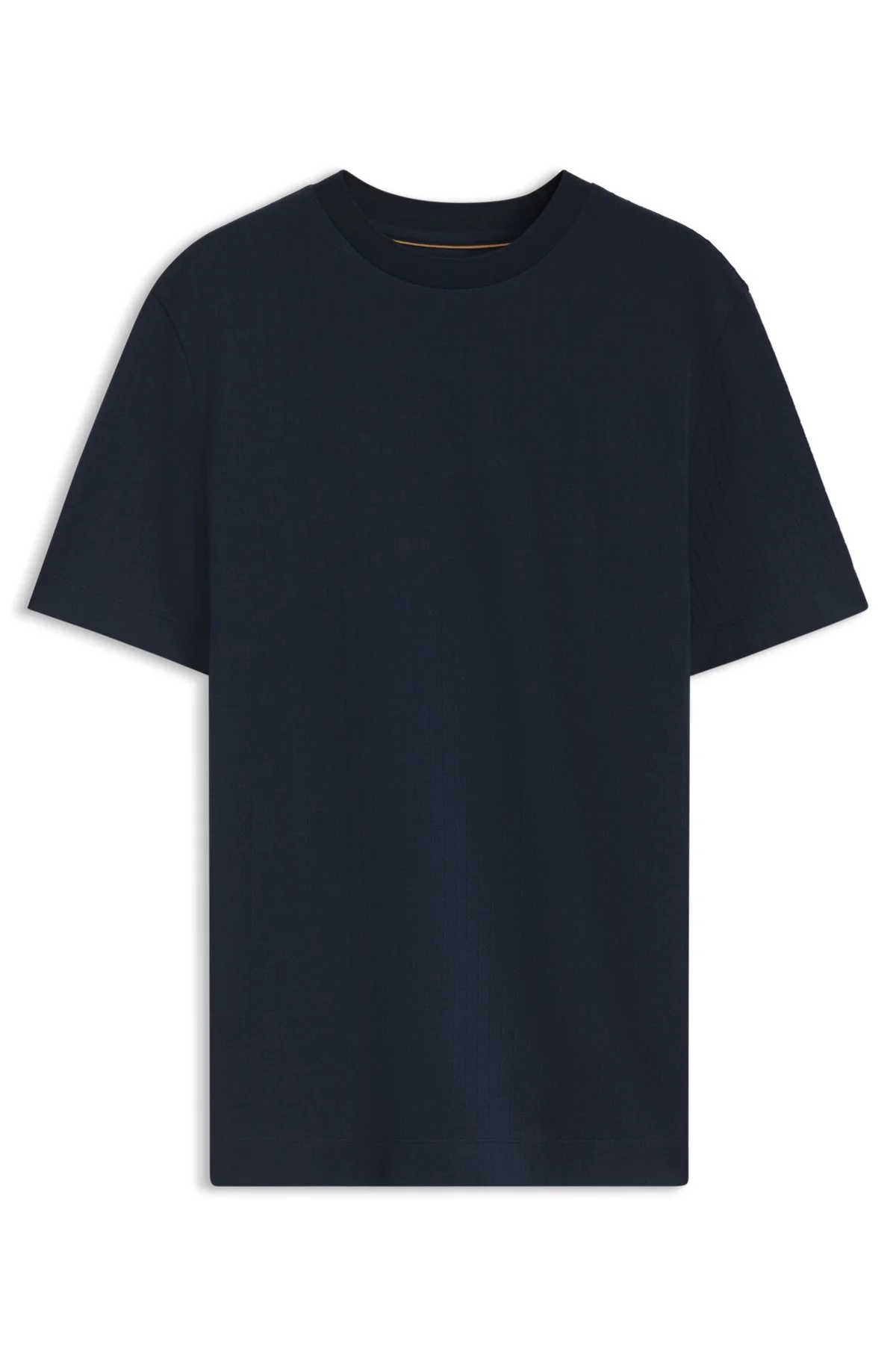 WINDOWPANE-CHECK T-SHIRT IN A COTTON-AND-SILK BLEND - 1