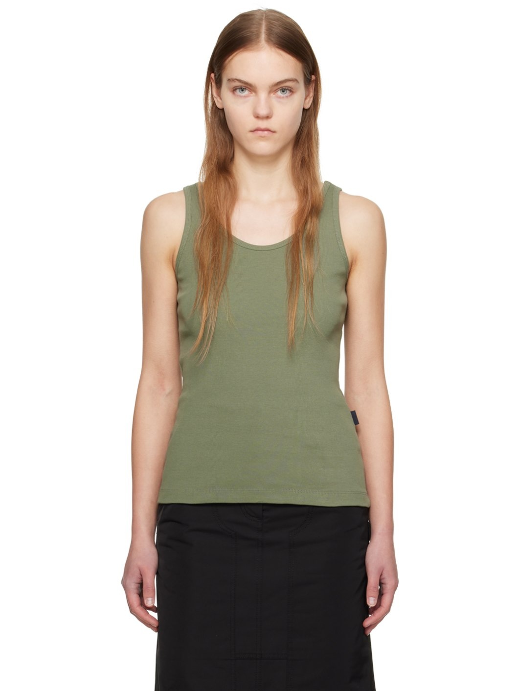 Green Scoop Tank Top - 1