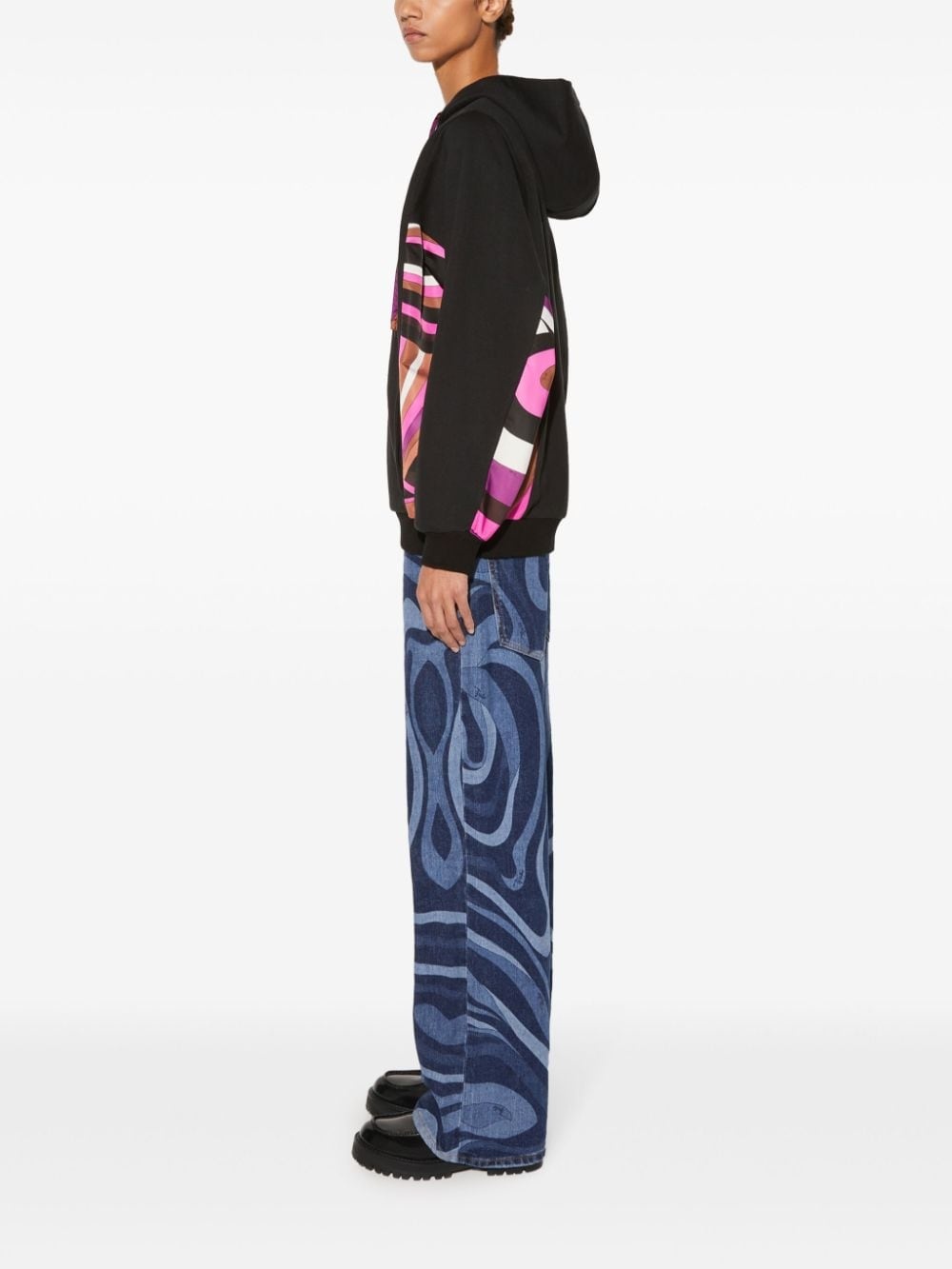 Iride-print hoodie - 3