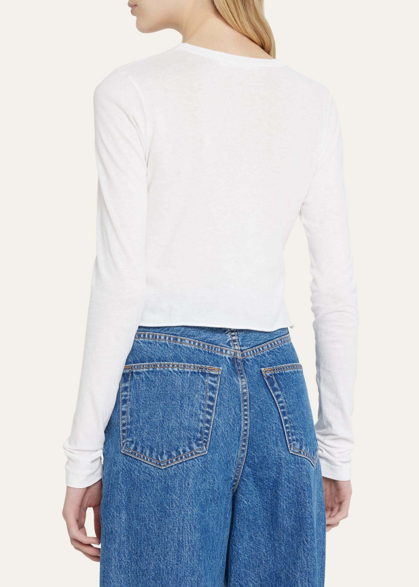Long Sleeve Cropped Baby Tee - 3