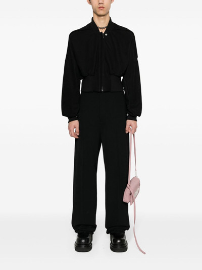 Rick Owens Flight leather cropped jacket outlook