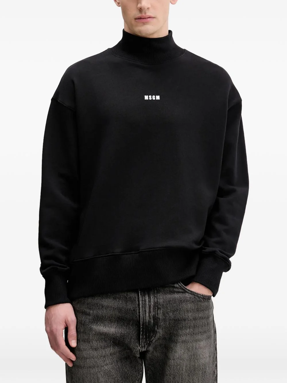roll-neck logo-detail sweater - 1