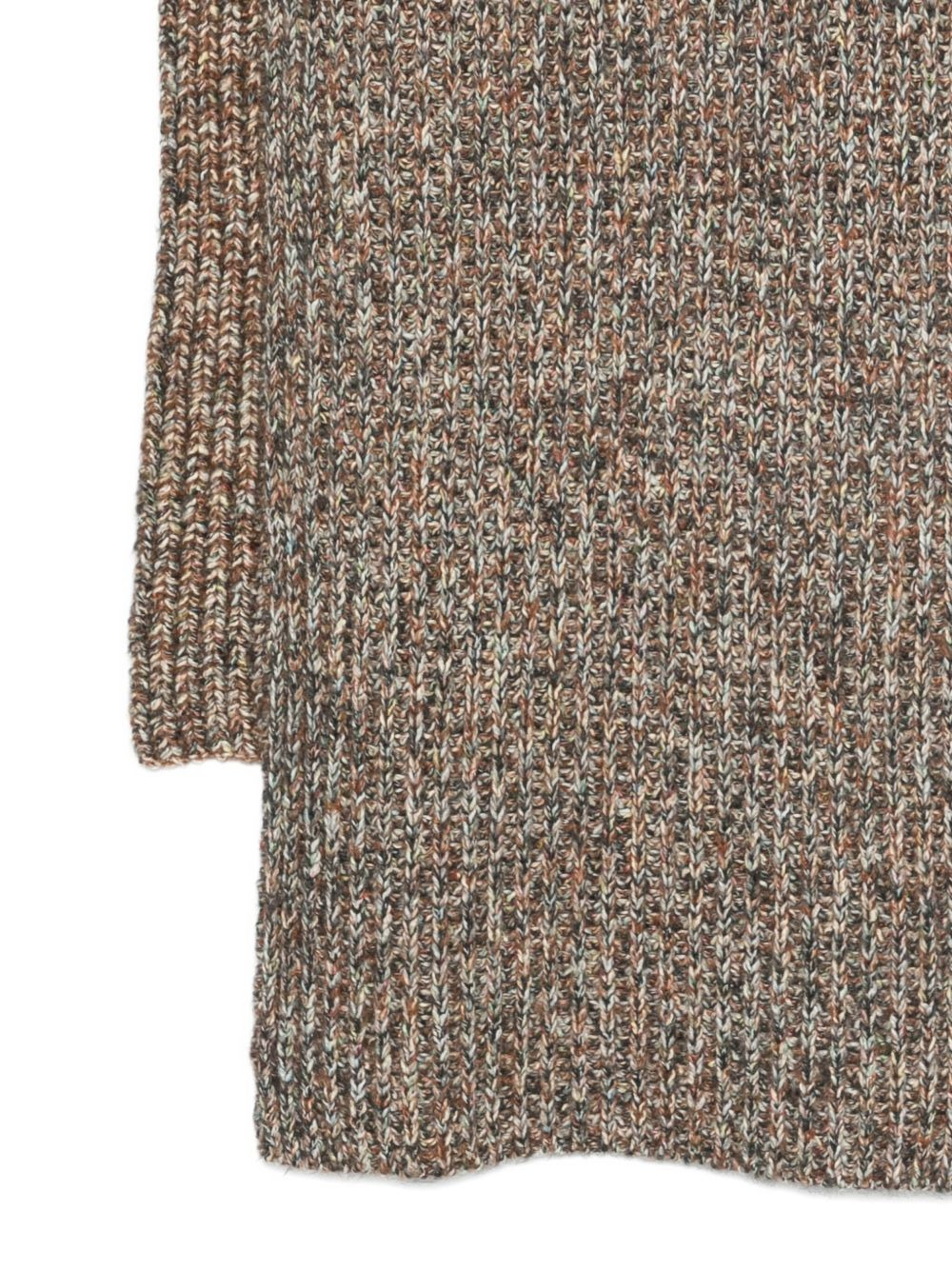 mélange-effect ribbed scarf - 3