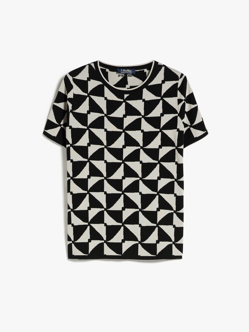 AGRUME Jacquard wool yarn T-shirt - 1