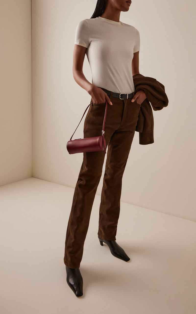 Proenza Schouler Maxine Suede Pants brown outlook