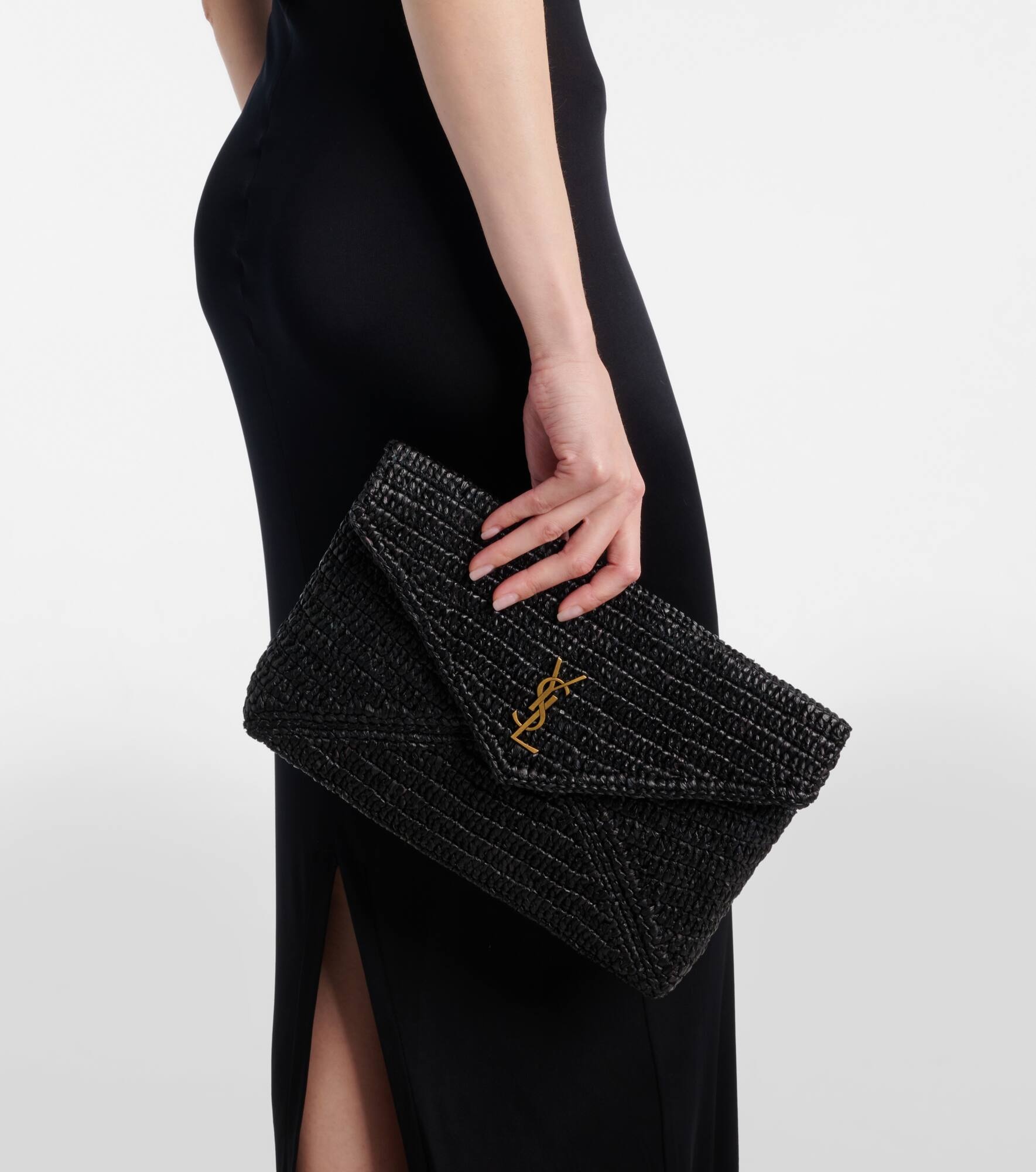 Cassandre Large raffia pouch - 2