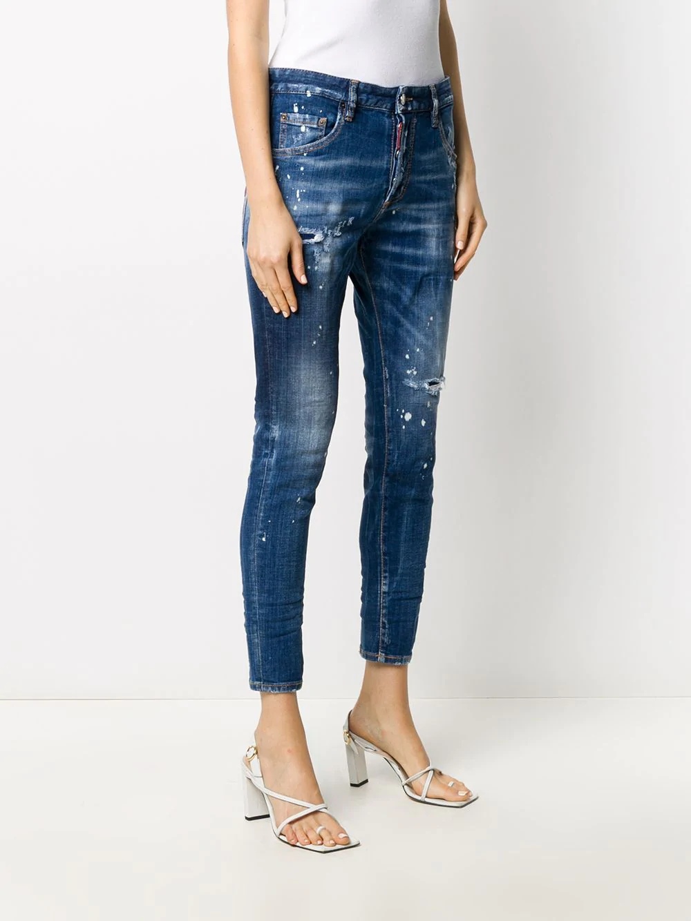 distressed skinny jeans - 3