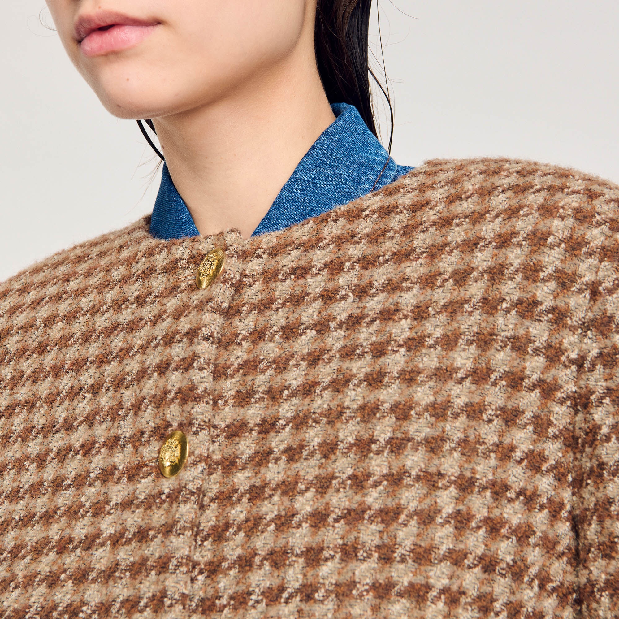 SHORT CHECKED JACKET - 4