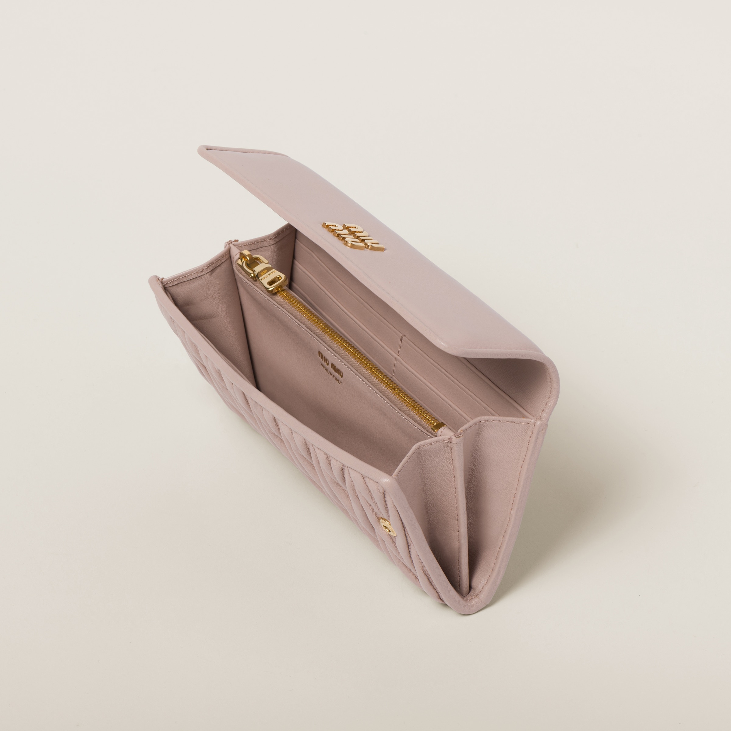 Large matelassé nappa leather wallet - 2