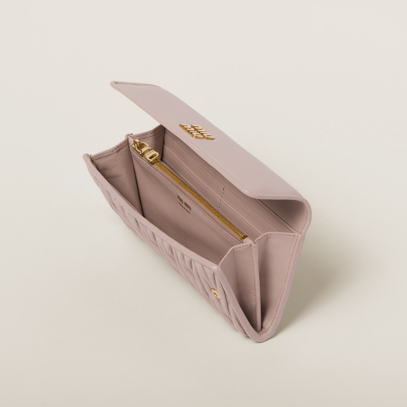 Miu Miu Large matelassé nappa leather wallet outlook