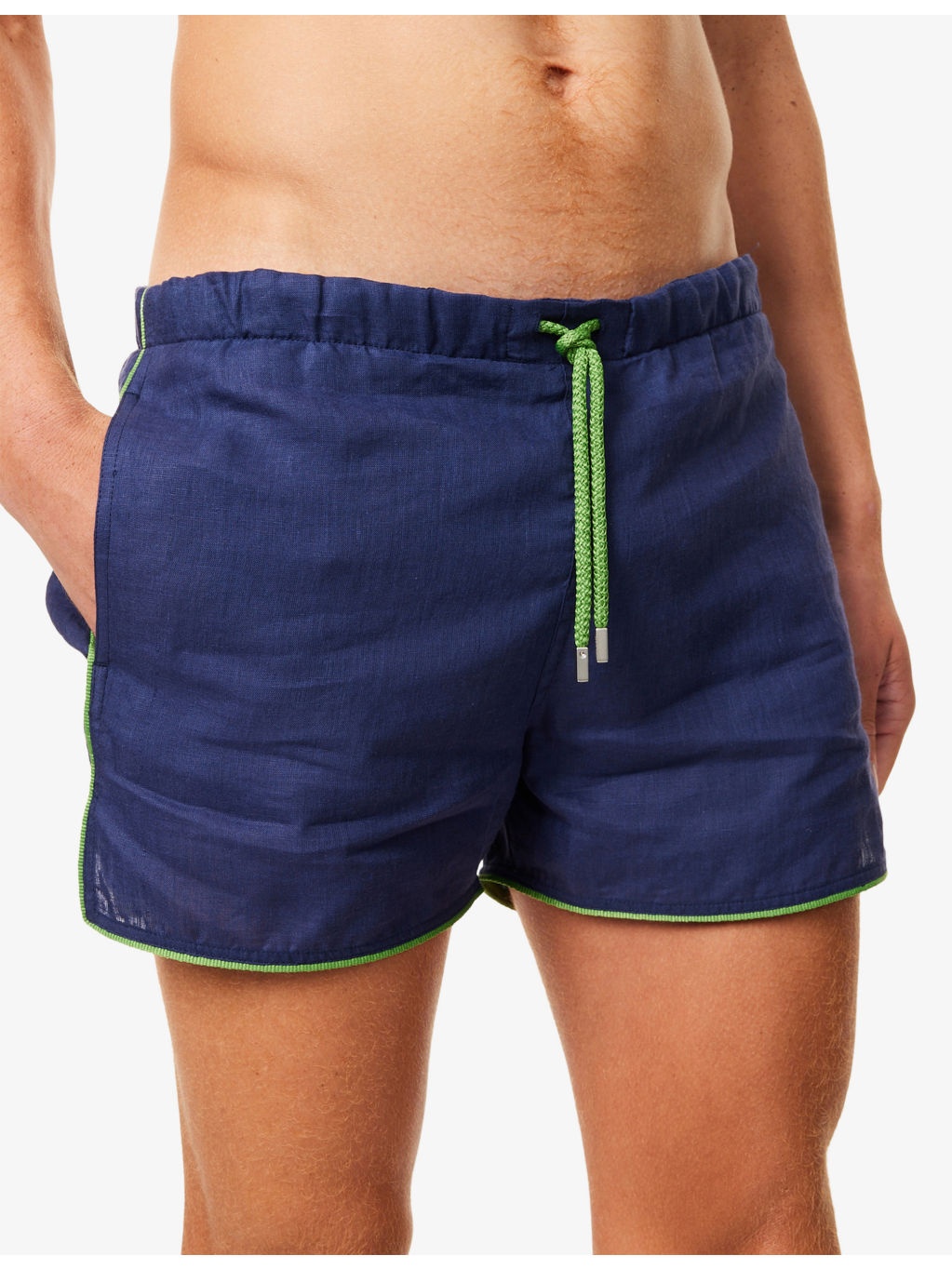 Maurice Drawstring-Waist Linen Swim Shorts - 5