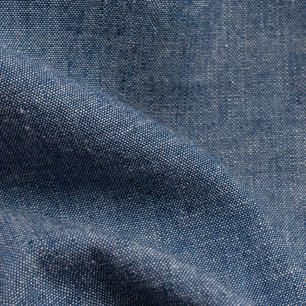 IHSH-285-IND 5.5oz Selvedge Chambray Short Sleeved Work Shirt - Indigo - 12